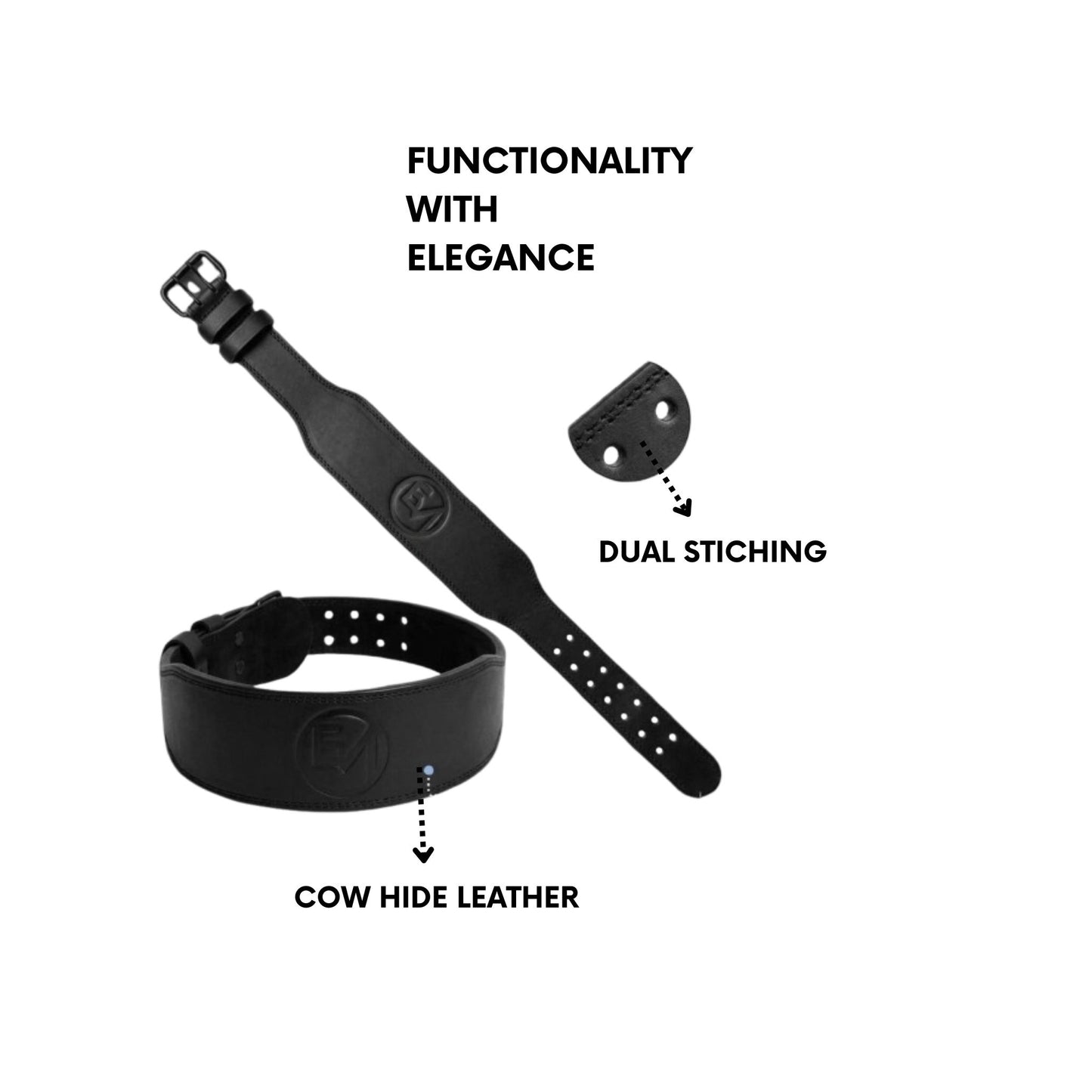 Weight Lifting PURE LEATHER Belt Gym SUPPORT bodybuilding