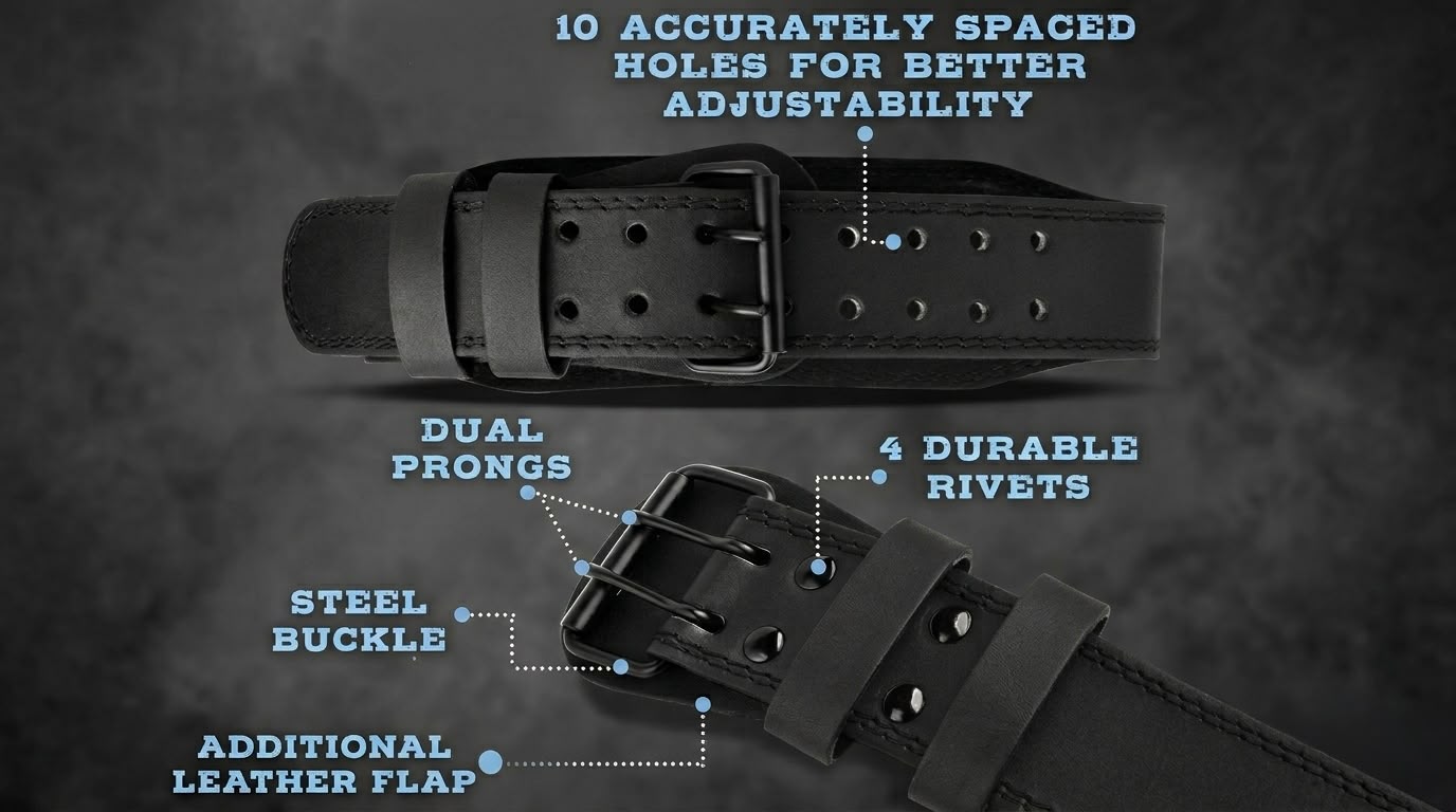 Weight Lifting PURE LEATHER Belt Gym SUPPORT bodybuilding