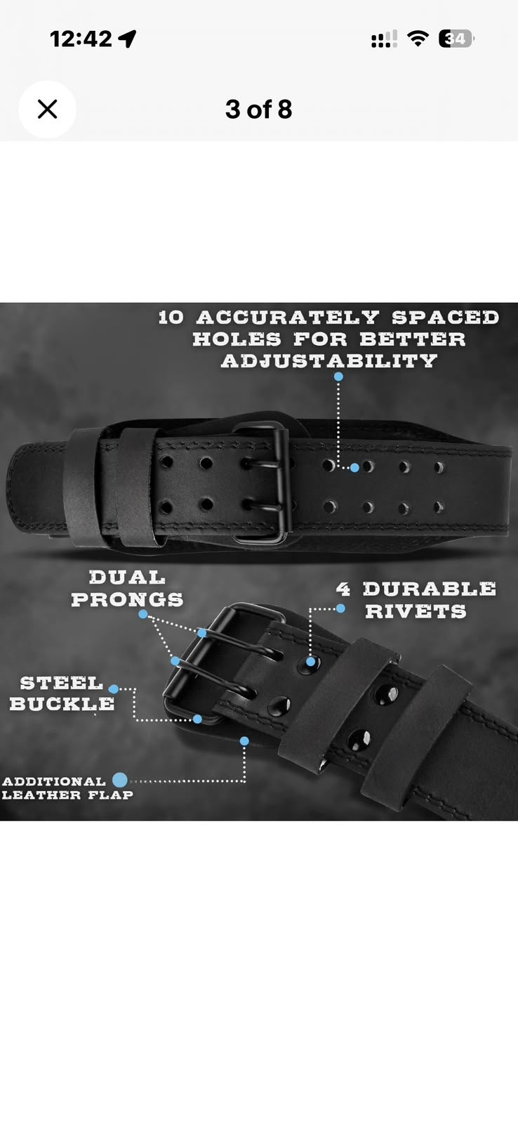 Weight Lifting PURE LEATHER Belt Gym SUPPORT bodybuilding